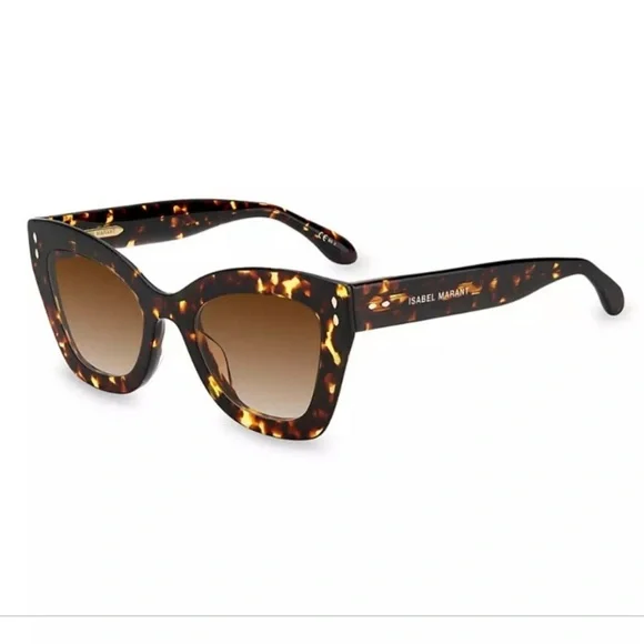 NEW Isabel Marant Dark Havana Square Brown Tortoiseshell Sunglasses CARMY sunglasses Woman havana-brown s | ISABEL MARANT  main image 4